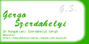 gergo szerdahelyi business card